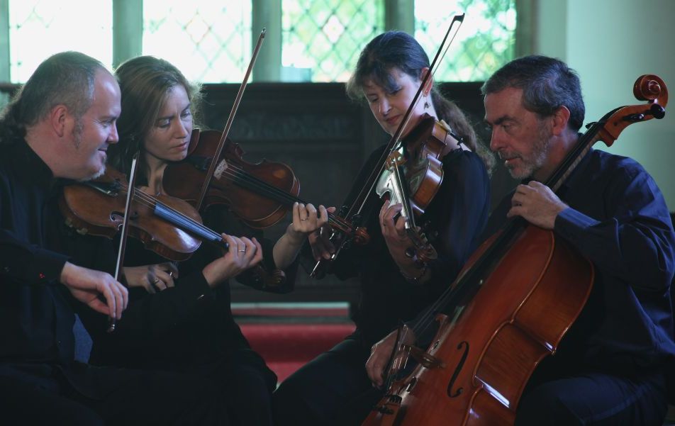 James Halsey with memebers of the Bingham Quartet