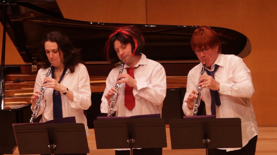 Joe Houghton (centre) in 2011 with Rosie Staniforth and Rory Boyle